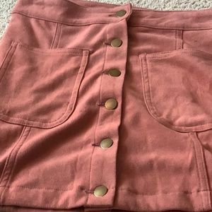 Soft pink skirt for fall and spring